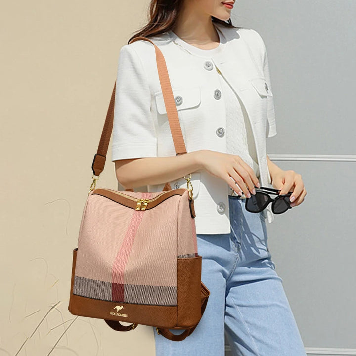LONOOLISA Multi-functional Women's Backpacks Luxury Designer Rucksack High Quality Travel School Shoulder Bag Casual Sac A Dos