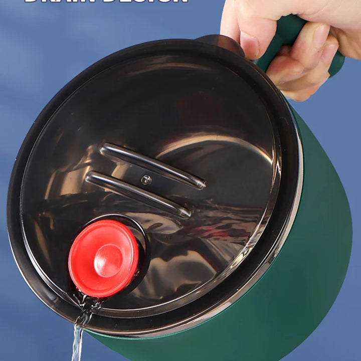 Stainless Steel Bowl With Lid For Instant Noodles Sealed And Portable Drain Bowl For Kitchen Utensils Instant Noodle Partner