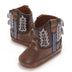 Children's ankle height boots - imitation leather upper and sole, fabric insole, street style solid color, suitable for all seas