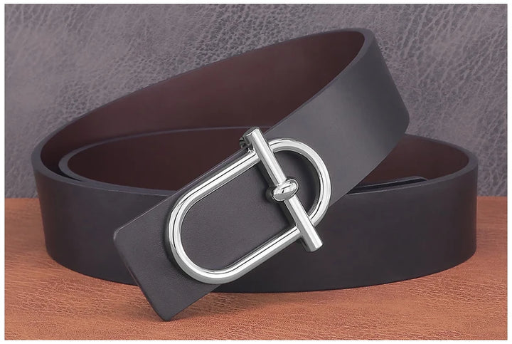 Personality Slide Buckle 3.8cm Cowskin Wide Luxury Strap Men Belts Genuine Leather  Designer Golden Jeans Casual Waistband