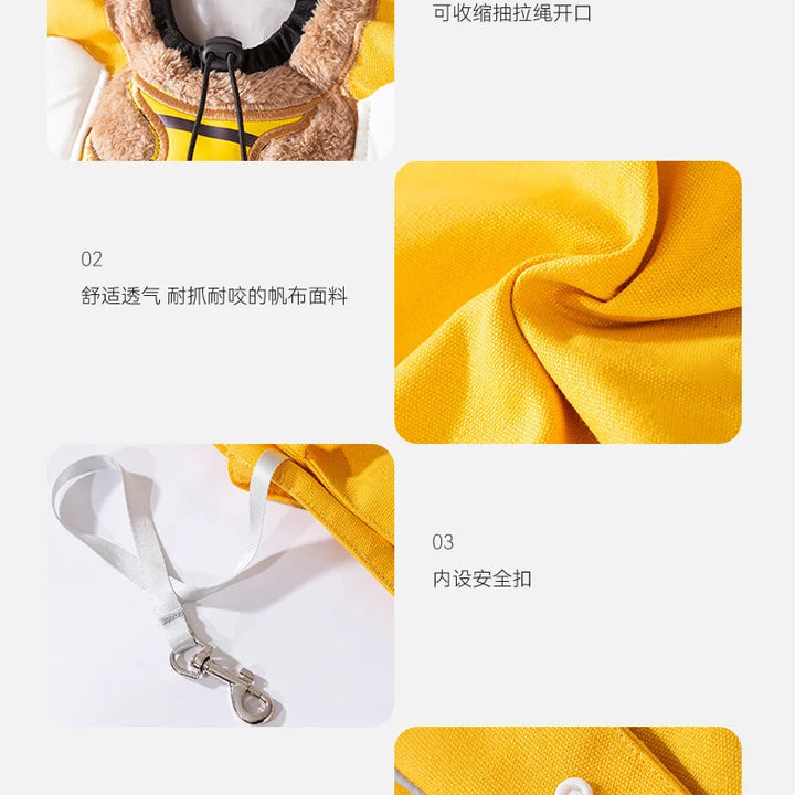 Pet Canvas travel Bag  Shoulder outdoor carrier Bag Cats and Dogs Tote Bag Small Pet Carrier Bag Fashionable Breathable