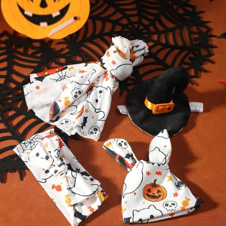 Baby Photography Props Halloween Themed Outfit Pumpkin Printed Costume for Baby
