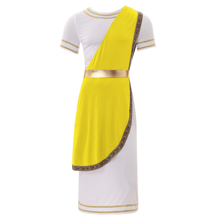 Halloween Men Ancient Greek Roman Toga Adults Retro Gold Cosplay Costume Long Robe Carnival Theme Party Fancy Dress Outfits