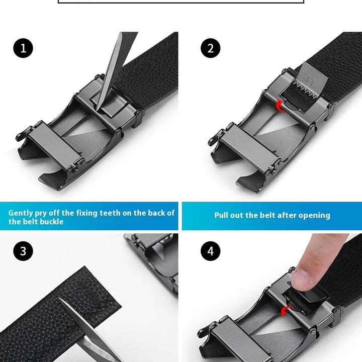 Men's Belt Leather Men Belts Waistband Automatic Belt for Man Mens Male Genuine Waist belts Business belts
