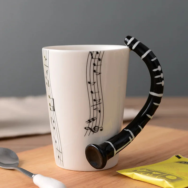 Dropshipping Ceramic Mugs Guitar Mug Musical Instrument Musical Note Shapes Coffee Mugs Milk Tea Cups Drinkwars for Kitchen Tool