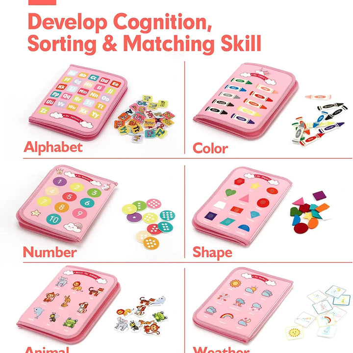 Montessori Toys Busy Board Sensory Activity Developing Board for Motor Skills,Learning Board for Toddlers  Christmas Gift
