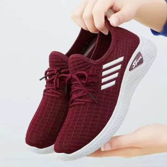Women's light running shoes,Adult sneakers,  net shoes, comfortable soft soled sneakers, women's breathable casual single shoes