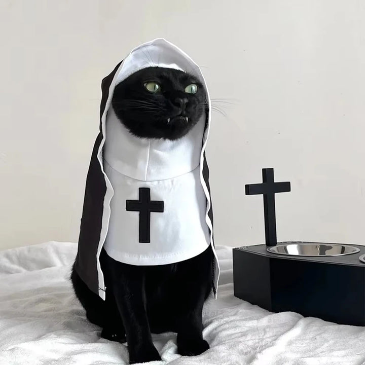Halloween Cat Costumes Cats Dogs Cross-dressing Funny Cos Small And Medium-sized Pet Photo Props Cat Funny Costumes Accessory