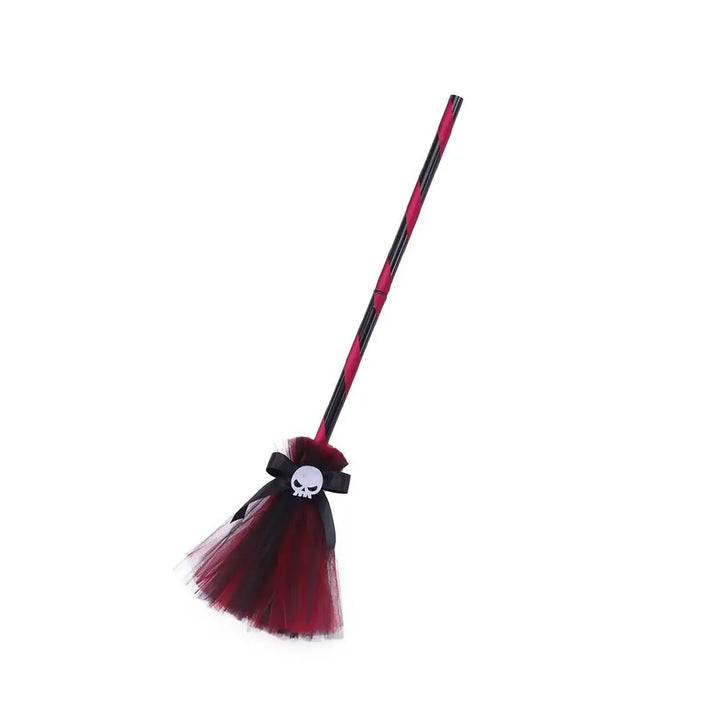 3D Halloween Witch Hat DIY Eye-catching Halloween Broom Ornaments Cartoon Witch Dress Up Ornaments Decor Accessories