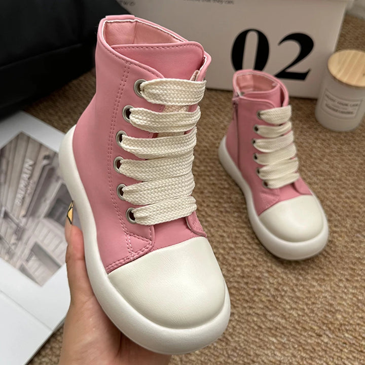 Children's Boots Autumn and Winter New Korean Style Short Boots for Boys and Girls Waterproof Mid-Calf Baby Girl Leather Boots Fashionable Brand Shoes