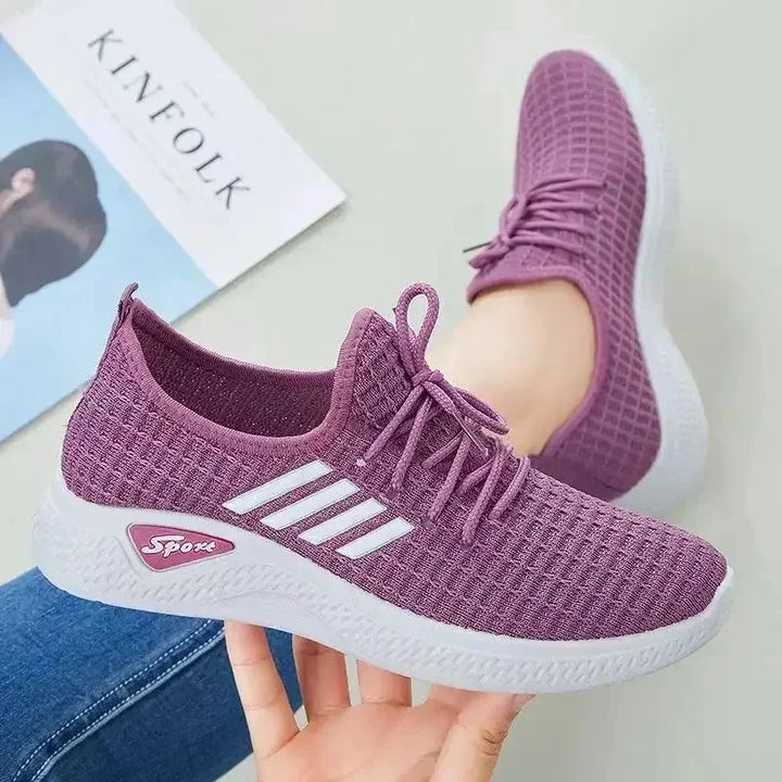 Women's light running shoes,Adult sneakers,  net shoes, comfortable soft soled sneakers, women's breathable casual single shoes