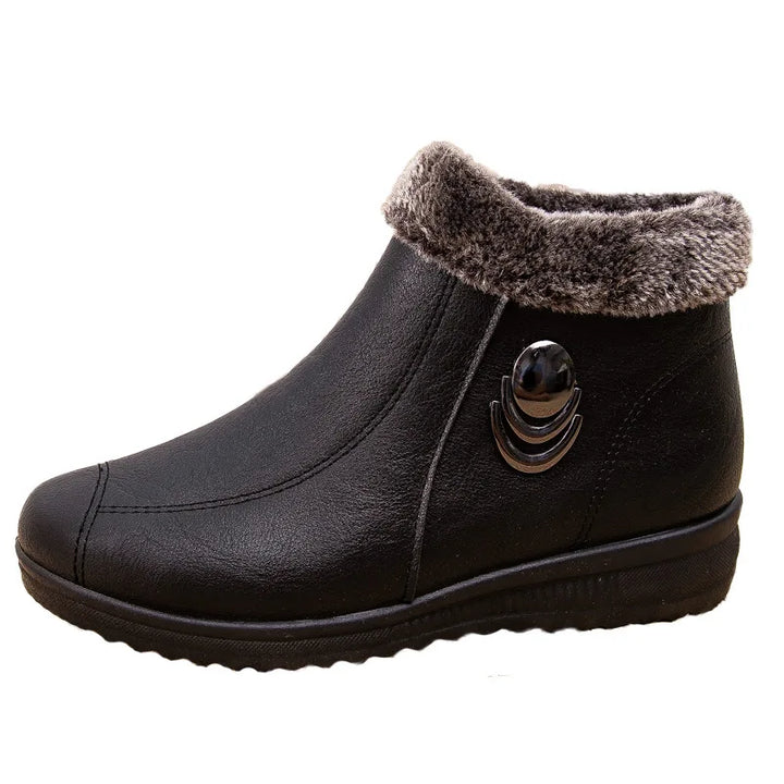 Women's Boots 2024 New Arrival Winter Snow Booties Female Fur Ankle Boots Waterproof Winter Warm Plush Shoes Non-slip Mom Bota