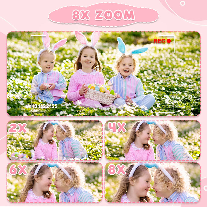 Unicorn Kids Toy Cameras 1080P HD Video Camera 48MP Dual Camera With Silicone Protective Cover 32GB Card Boy Girl Birthday Gifts