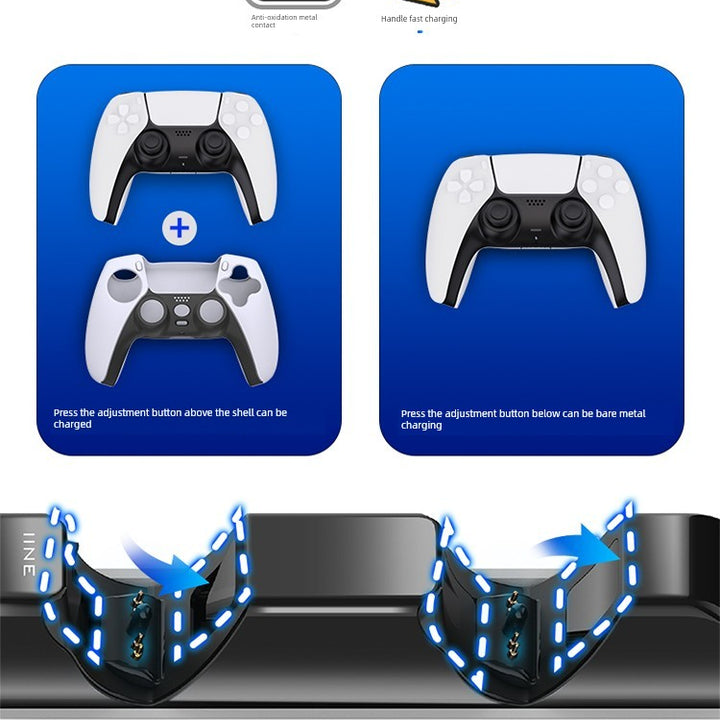 Good Value Ps5 Handle Charging Set Support Silicone Case Charging Ps5 Elite Handle Charging Base Double Charging Accessories