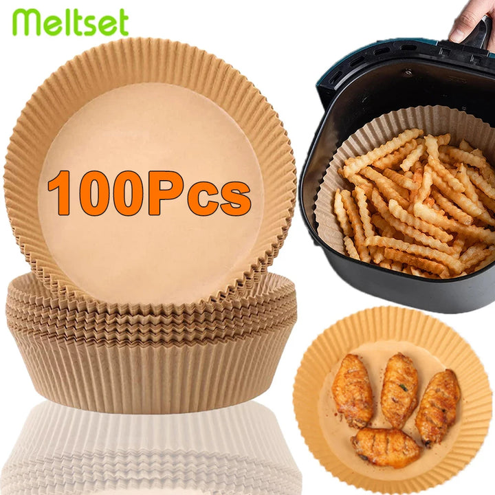 🍽️ Mess-Free Air Frying Made Easy!
🔥 50/100pcs Non-Stick Air Fryer Liners – Keep your basket clean, no scrubbing needed!
✅ Heat-resistant, grease-proof & food-safe
🧁 Perfect for baking, roasting & more
Fits most round air fryers – just use & toss!