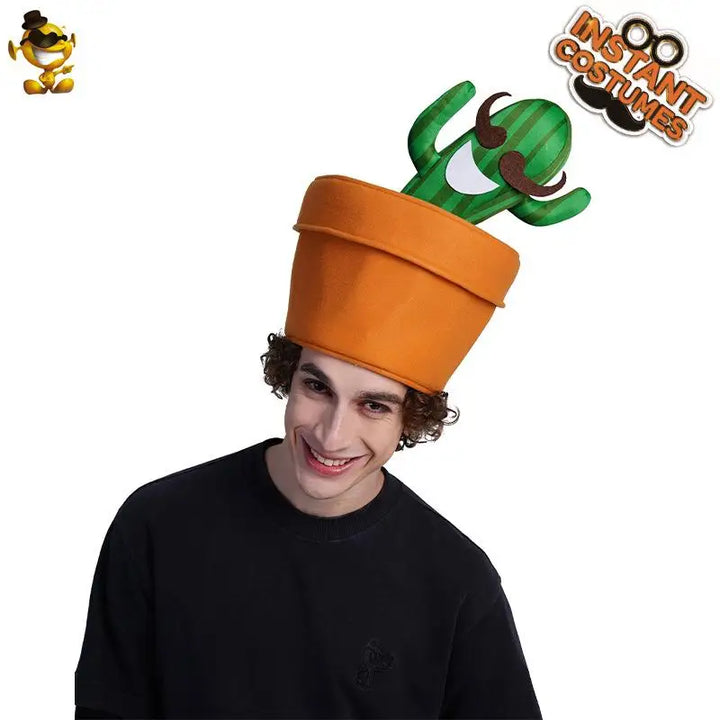 Zawaland Halloween Cosplay Hats Funny Wacky Hot Dog Pizza Caps Halloween Party Costume Accessories Adult Cactus Plants Hats