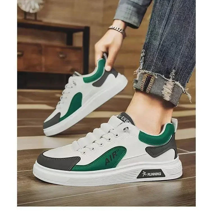 2025 new men's shoes with low top leather, fashionable and trendy running and sports, one foot casual shoes, and trendy shoes