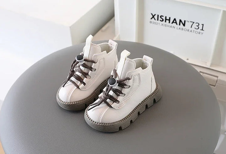Boys Boots Kids Ankle Boots 2025 Autumn Winter New Toddlers Children Fashion Boots for Little Boy Girl Lace-up Soft Rubber
