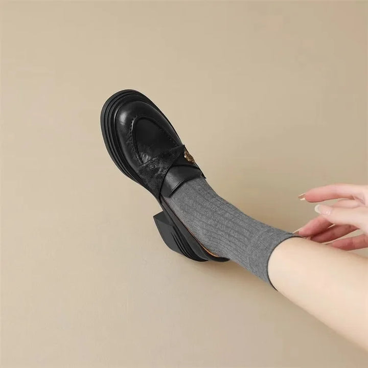Women's Dress Shoes Fashion Retro Spring Autumn Women Mary Jane Shoes Causal Versatile Lolita Ladies High Heels Leather Shoes