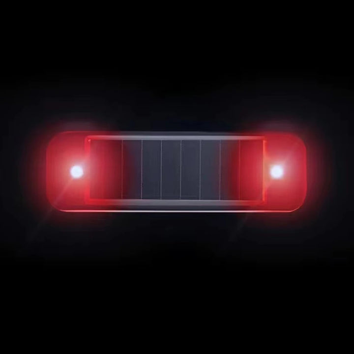 Mini LED Solar Power Car Warning Light Night Security Simulated Alarm Wireless Anti-Theft Caution Lamp Flashing Dummy Alarm Lamp