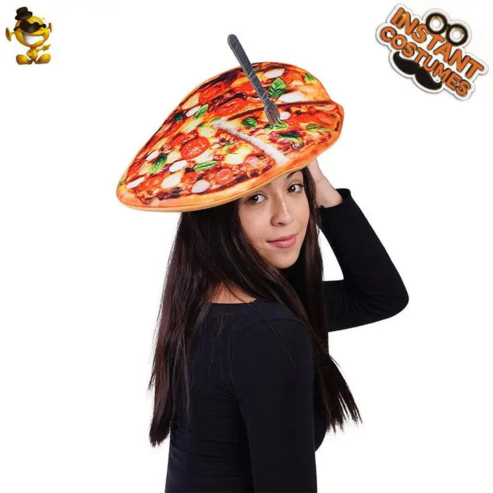Zawaland Halloween Cosplay Hats Funny Wacky Hot Dog Pizza Caps Halloween Party Costume Accessories Adult Cactus Plants Hats