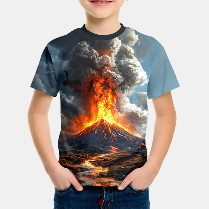 2025 Kids Clothes Fashions Beautiful Starry Sky Printing Crew Neck Short Sleeves Graphic T Shirts Outdoor Clothes for Children