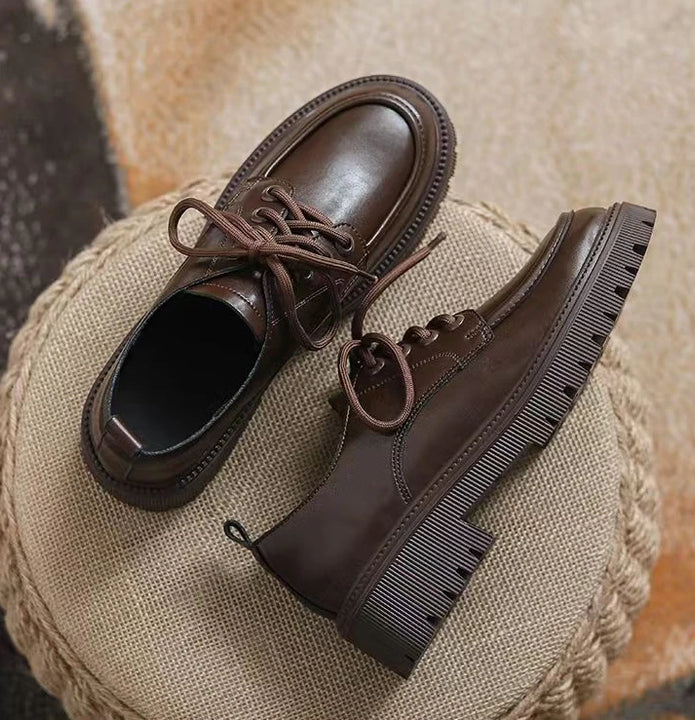 Women's Shoes With Straps Office Platform Medium Heels Ladies Pumps Loafers Lastest Casual Footwear On Sale Social Premium