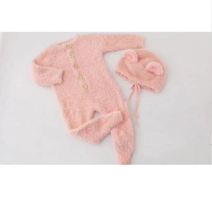 2024 Newborn romper photography props,baby handmade bear clothes for baby shoot