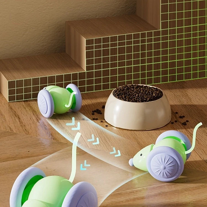 Pet Toys Interactive Cat Toy Electric Mouse Car Automatic Teaser Intelligent Obstacle Avoidance Pet Products Cat Accessories
