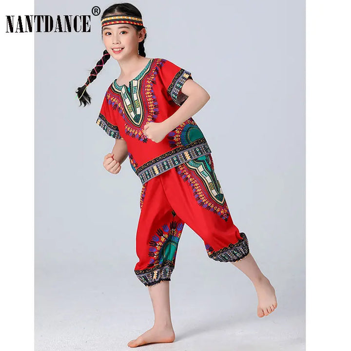 Halloween Cosplay Costume Children Savage Caveman Costumes Boy Leopard Flintstone African Tribal Hunter Indians Clothing Girl