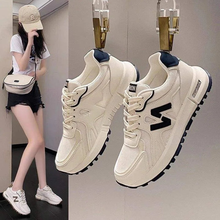 Sneakers Women's Spring and Autumn 2025 New Versatile Non-slip Casual Women's Shoes Soft Sole Lightweight Running White Shoes