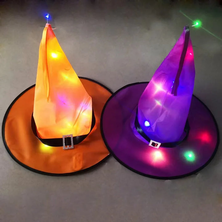Halloween Glowing Hat Children Adult Party Dance Party Dress Up Witch Hat Halloween Decoration Halloween Mask декор для дома