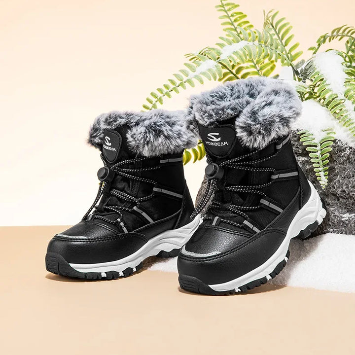 Children Casual Shoes Kids Outdoor Footwear Padded Boot Waterproof Girls & Boys Non-slip Paw Warm Fur Snow Boots Winter Sneakers