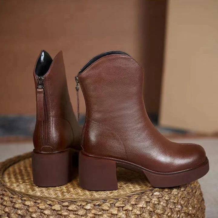 Women's Shoes Chelsea Boots Woman Winter 2024 Cute Trend Elastic Half Promotion Genuine Leather On Offer With High Quality New