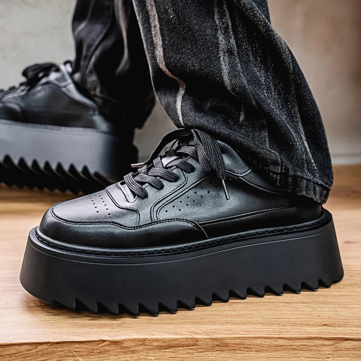 Small White Shoes, Men's New Increase Platform Shoes 2025 Spring Retro Trend Platform Shoes