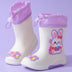 Kids' Mid-Calf Rain Boots Non-slip Durable With A Drawstring To Prevent Water Ingress High-Quality Rubber Waterproof Shoes