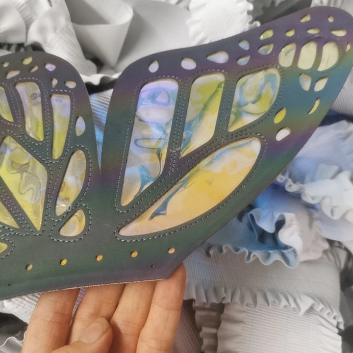 Butterfly Wings Bling Shoes Decorations Women Boots Decor