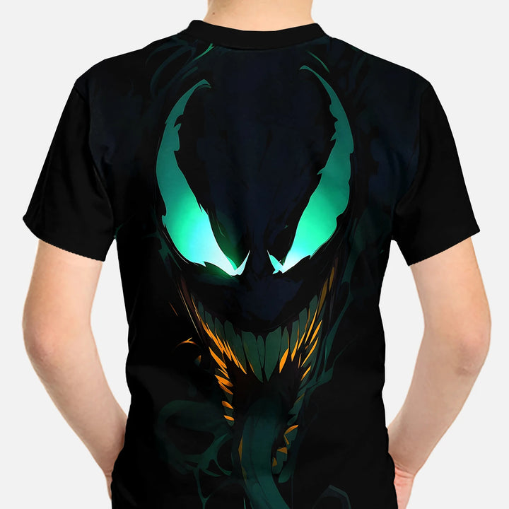 Marvels Venom Print Baby Clothing 5 to 14 Years Male Outdoor Clothes for Children Boy Girl Child T-Shirt Top Shirts