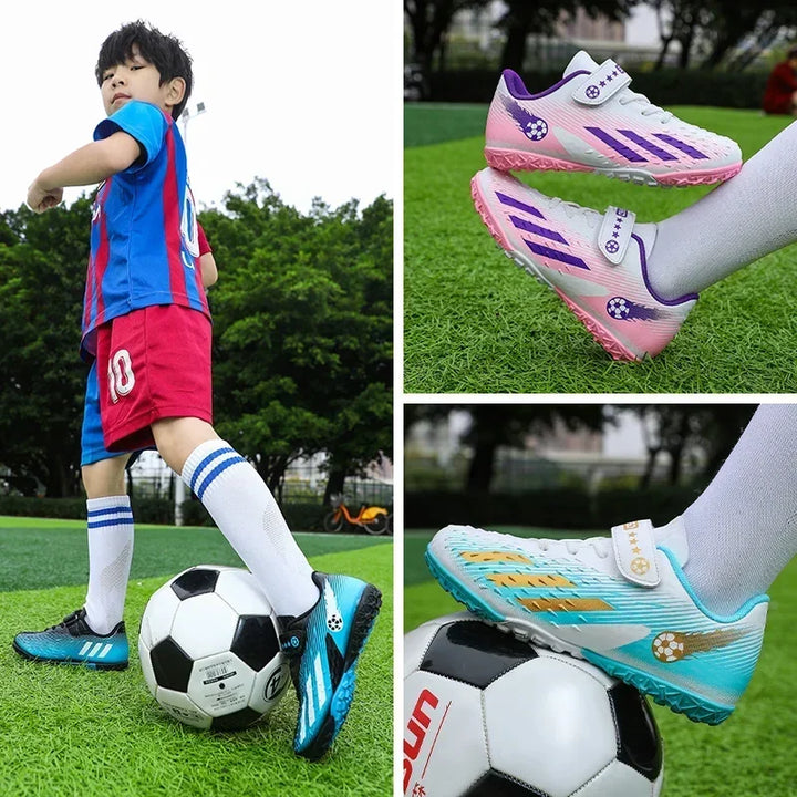 Kids Football Boots Society Cleats Soccer Shoes Boys Indoor Football Field Boots Children Non Slip Fast Training Sneakers Match
