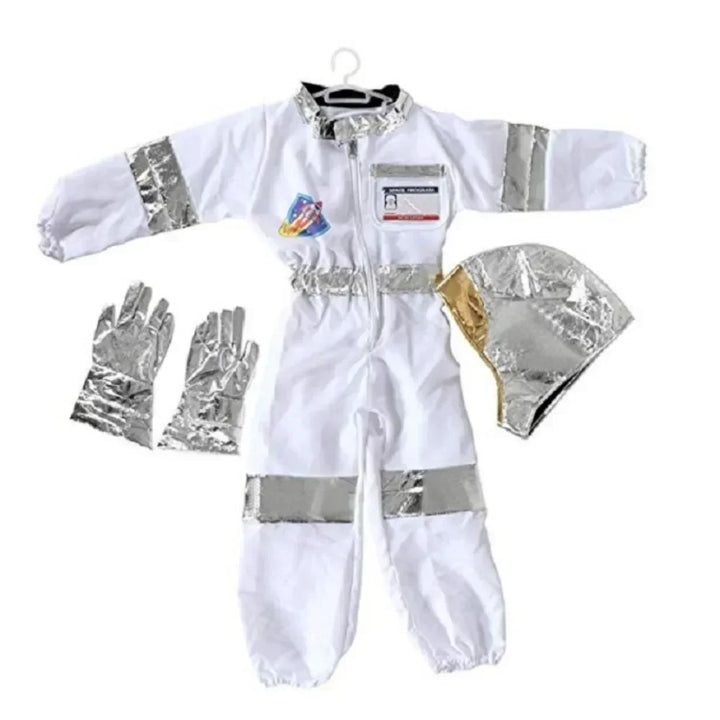 Halloween Kids Astronaut Cosplay Costumes Children Jumpsuit Rocket Space Suit Professional Clothes Pilot Christmas Fancy Suit