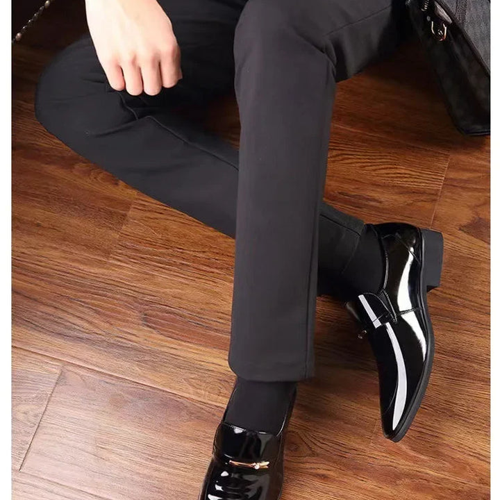 Luxury Business Oxford Leather Shoes Men Breathable Patent Leather Formal Shoes Plus Size Man Office Wedding Flats Male Black