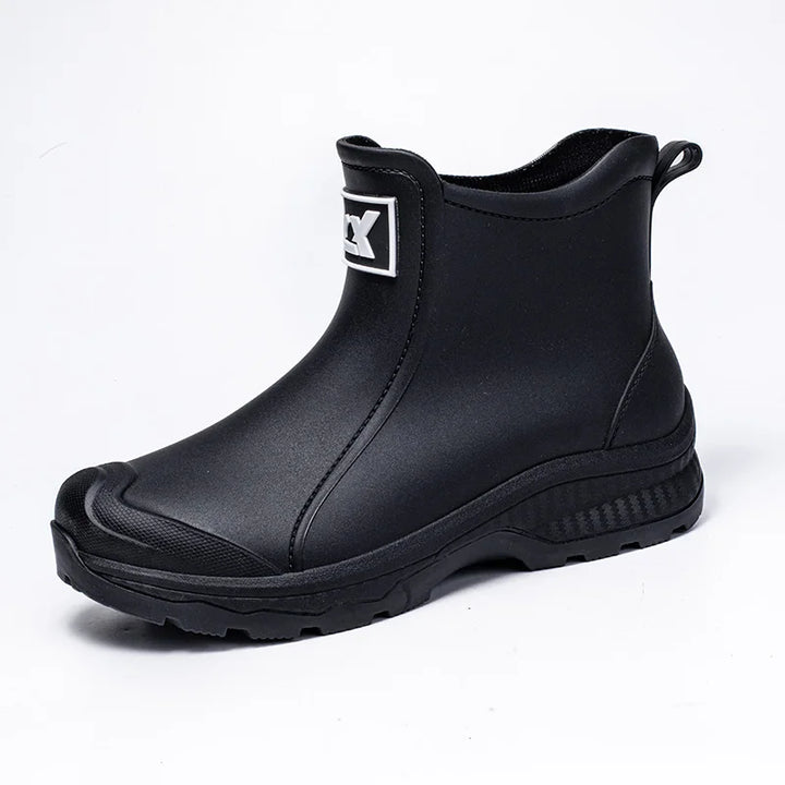 Women Waterproof Boots New Style Elastic Mouth Ankle Boots Mid Top Rain Shoes Non Slip Outdoor Indoor Chelsea Water Boot Woman