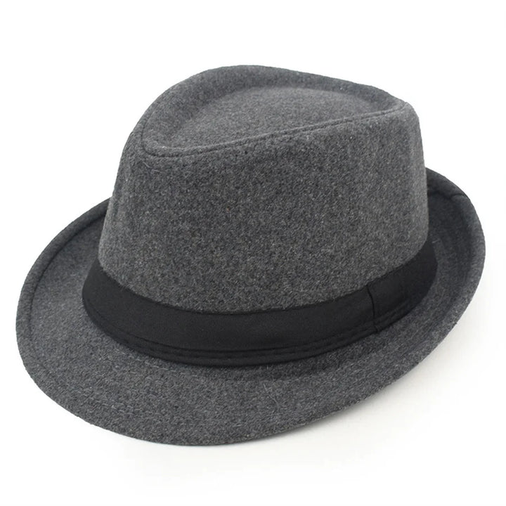 Unisex British Felt Jazz Hats For Middle Aged Men Bucket Hat Wool Fedoras Hat Autumn Winter Gentlemen Wedding Party Magic Caps