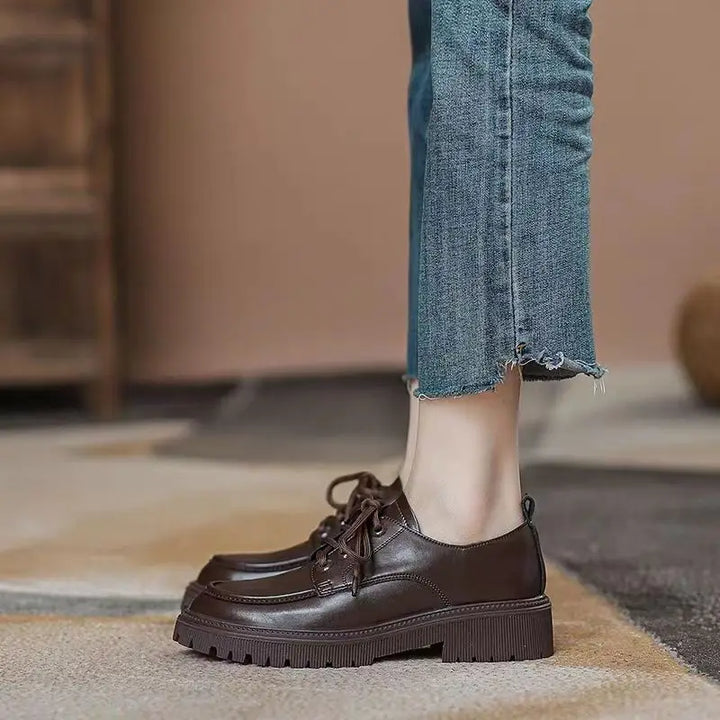 Women's Shoes With Straps Office Platform Medium Heels Ladies Pumps Loafers Lastest Casual Footwear On Sale Social Premium