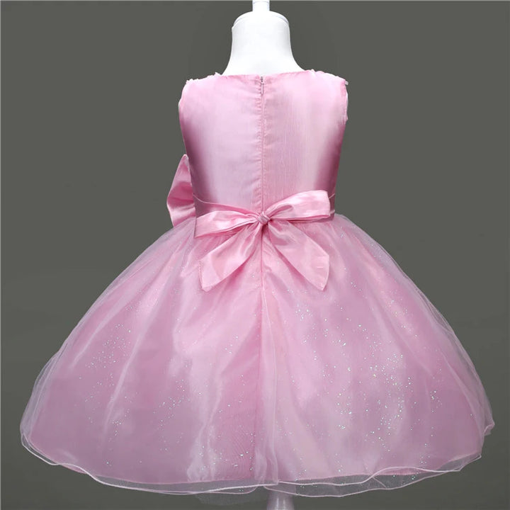 Flower sequins princess dress for little girls Summer 2025 Christmas festive tuxedo dress-tutus clothes for children dress