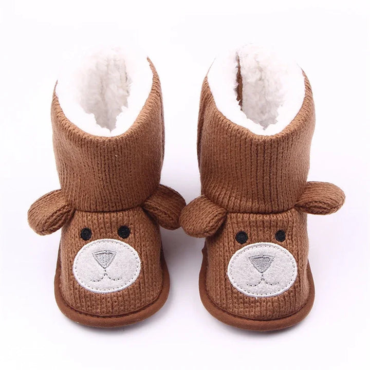 Baby Boys Girls Boots For Newborn Cute Cartoon  Animal Shoes Infant Toddler First Walkers Super Keep Warm Snowfield Boot