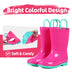 Kidmi Children Rain Boots Girls And Boys Outdoor Non-slip Rubber Rain Shoes Cute Easy Clean Kids Waterproof Boots With Handles