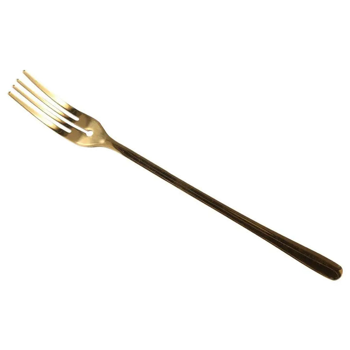 Kitchen Utensils Long Handle Stainless Steel Dessert Fork Silver/gold Korean Dinner Fork Four Tine Fruit Forks Restaurant