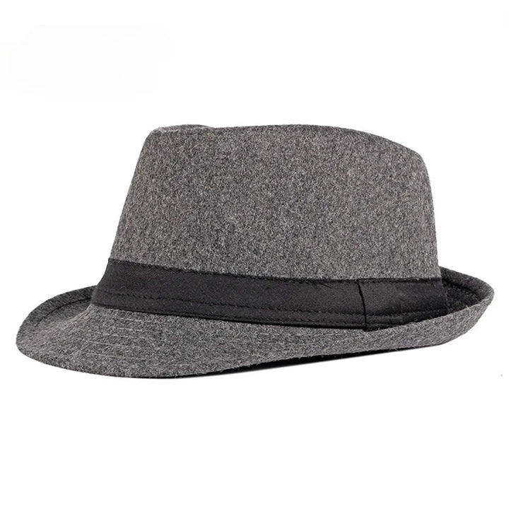Unisex British Felt Jazz Hats For Middle Aged Men Bucket Hat Wool Fedoras Hat Autumn Winter Gentlemen Wedding Party Magic Caps