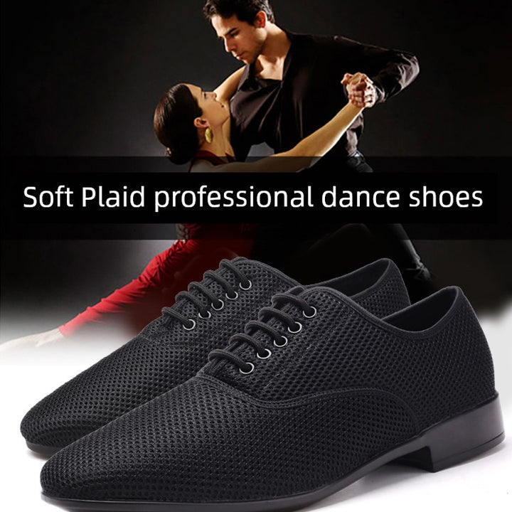 Dance Qingyun Men Flyknit Net Dancing Shoes Latin Dance Shoes Ballroom Dance Modern Dance Square Dance Shoes Dancing Shoes Breathable